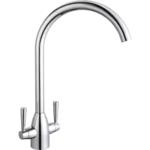 Image of Reginox Chrome Dual Lever Kitchen Mixer Tap - Drave CH