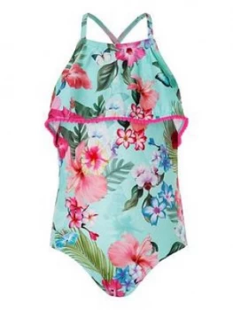 Image of Monsoon S.E.W Fergie Flower Swimsuit - Turquoise