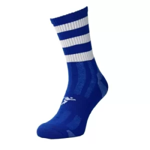 Image of Precision Pro Hooped GAA Mid Socks Junior Royal/White UK Size J8-J11
