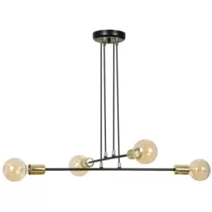 Image of Emibig Vesio Black Multi Arm Pendant Ceiling Light 4x E27