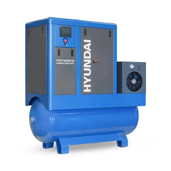 Image of Hyundai - 15hp 500L Permanent Magnet Screw Air Compressor with Dryer and Variable Speed Drive HYSC150500DVSD