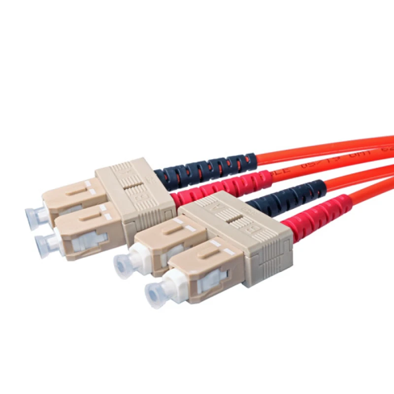 Image of Cablenet 1m OM1 62.5/125 SC-SC Duplex Orange LSOH Fibre Patch Lead