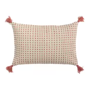 Image of Simply Green Coconut Grove Tassel Cushion Coral