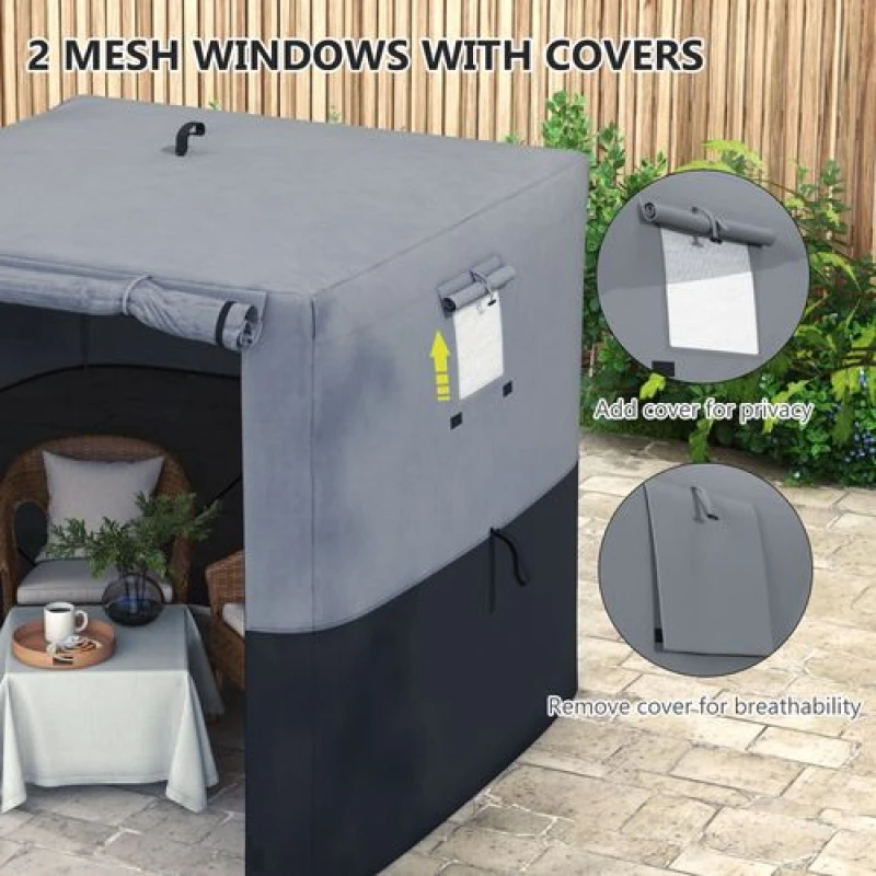 Image of Outsunny 2 X 2M Pop Up Gazebo With Sides Easy Up Party Tent Black 84C-504V00BK