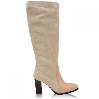 Image of Reiss Georgia Boots - White Canvas