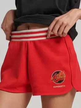Image of Superdry Vintage Collegiate Short - Red, Size 14, Women