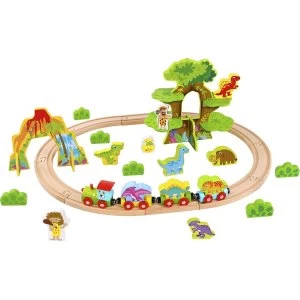 Image of Wooden Small Dinosaur Train Playset