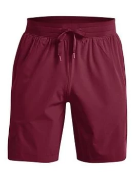 Image of Under Armour Training Project Rock Snap Shorts - Red/Black, Red/Black, Size L, Men