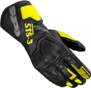 Image of Spidi STS-3 Motorcycle Gloves, black-yellow Size M black-yellow, Size M