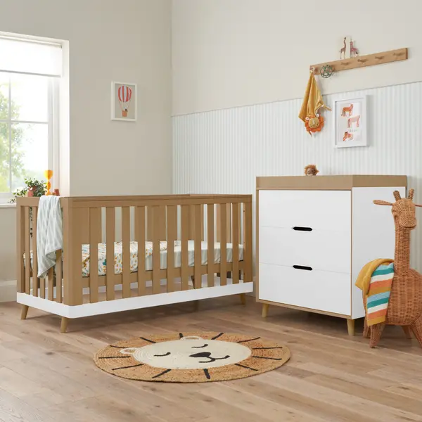 Image of Tutti Bambini Hygge 2 Piece Nursery Furniture Set White