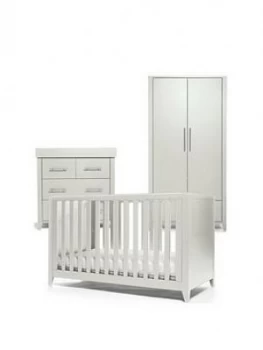 Image of Mamas & Papas Grey Melfi Cot Bed, Dresser Changer & Wardrobe