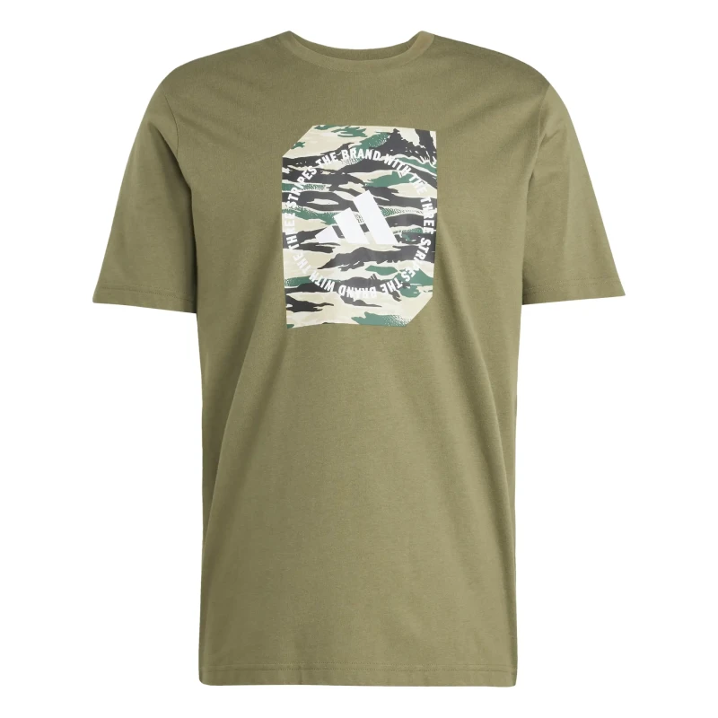 Image of Adidas T-Shirt adidas Camo Shape Graphic Vert Male 2XL