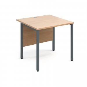 Image of Maestro 25 GL Straight Desk 800mm x 800mm - Graphite H Frame Beech to