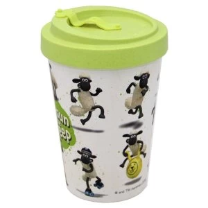 Image of Shaun the Sheep Reusable Screw Top Bamboo Travel Mug