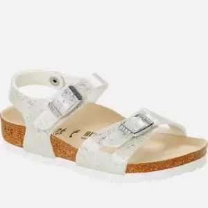 Image of Birkenstock Kids Rio Kids Sandals - Cosmic Sparkle White - UK 9 Kids