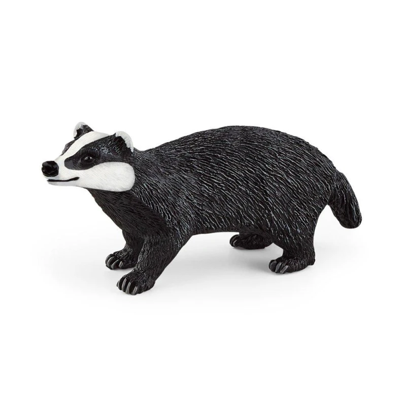 Image of Figurine: Schleich Wild Life Badger Toy Figure, 3 to 8 Years, Black/White (14842) Multi