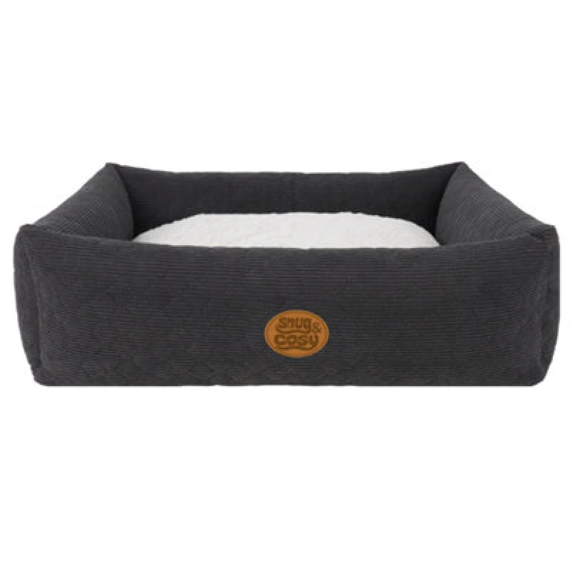 Image of Snug & Cosy Pets Snug And Cosy Pets Lush Dog Bed Bedding Sofa Reversible Rectangle Charcoal Medium 76Cm