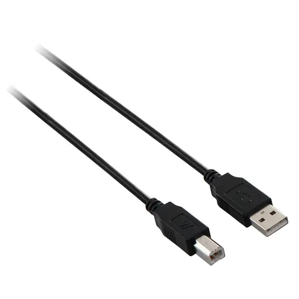 Image of V7 USB Cable 5m A To B - Black USB 2.0 Hi-speed M/m