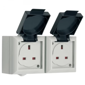 Image of SMJ IP54 13A Outdoor Power Double UK Socket