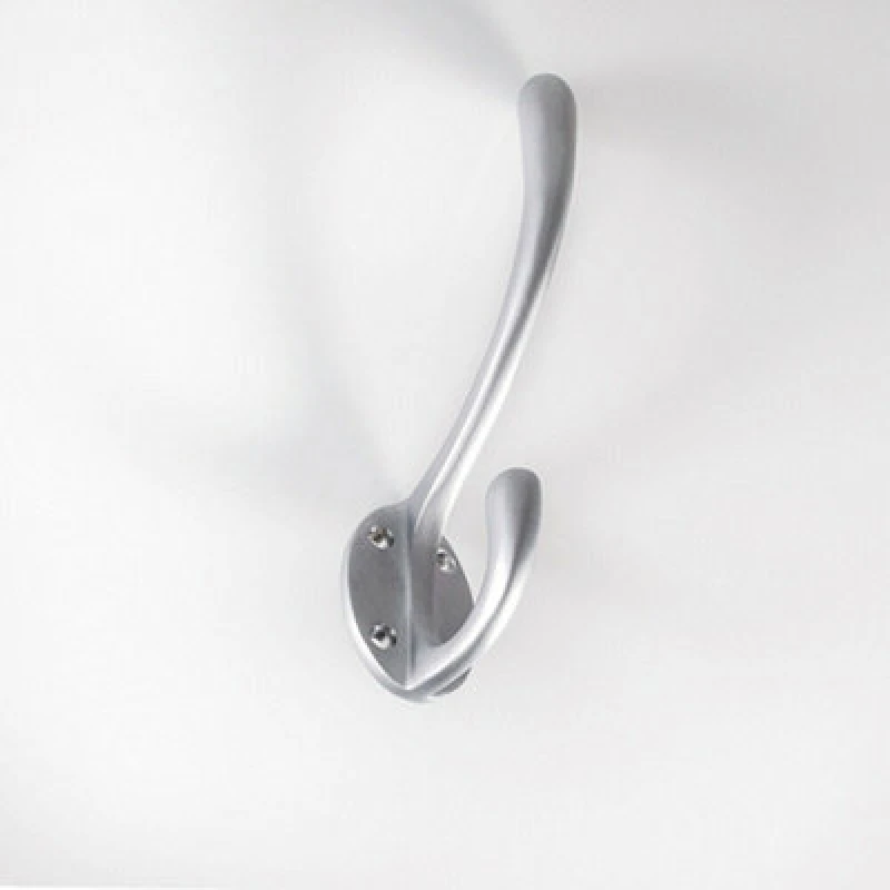 Image of Loops Heavyweight One Piece Hat & Coat Hook 76mm Projection Satin Chrome Multi
