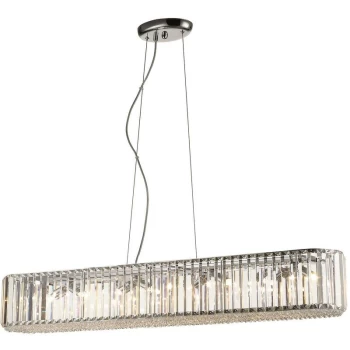 Image of Spring Lighting - 8 Light Large Ceiling Pendant Chrome, Clear with Crystals, G9