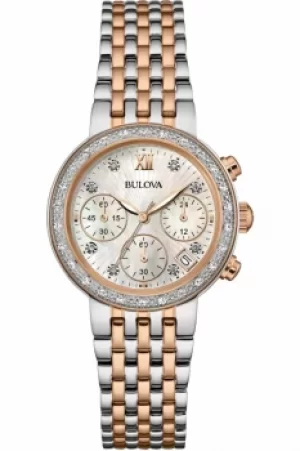 Image of Ladies Bulova Diamond Gallery Chronograph Watch 98W215