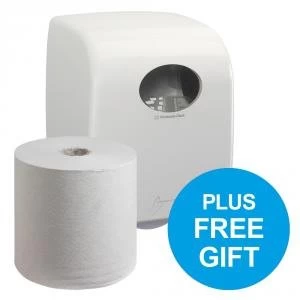 Image of Bundle Scott Control Hand Towel Roll 250m 1 ply White Pack of of 6