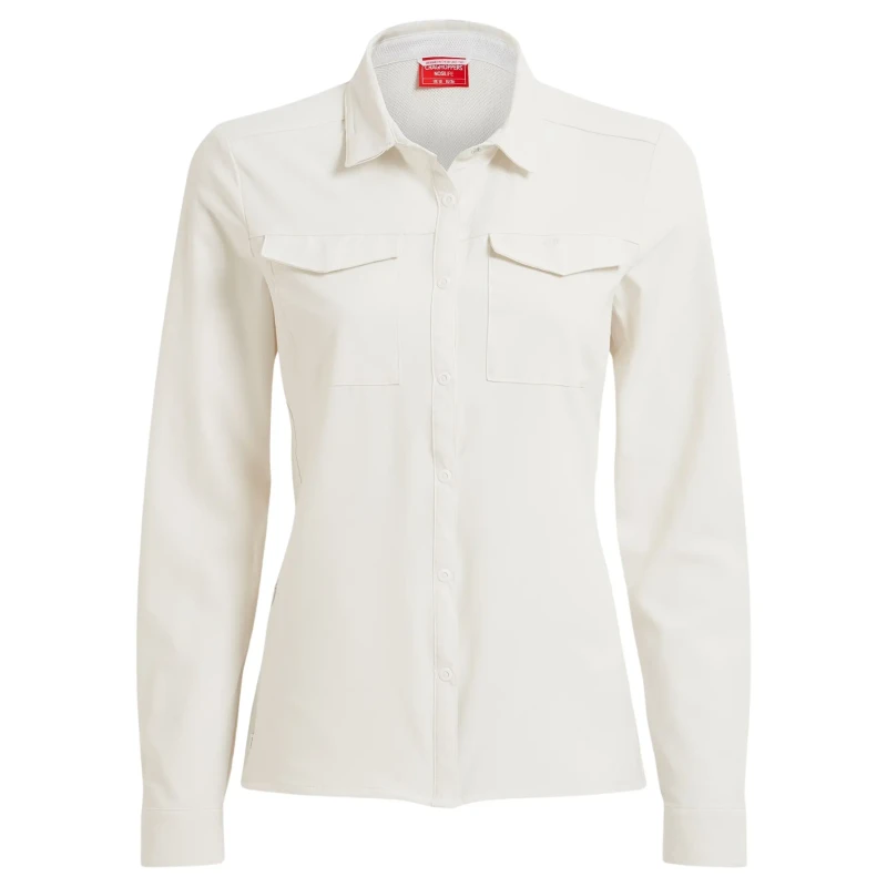 Image of Womens long sleeve shirt Craghoppers NosiLife Pro III Blanc Female 38