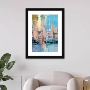 Image of The Art Group Pink Power Framed Print MultiColoured