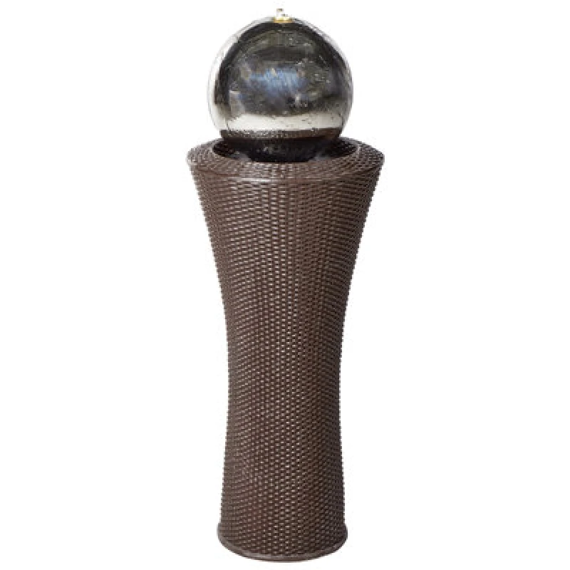 Image of Beliani Garden Water Feature Zenyatta LED Brown