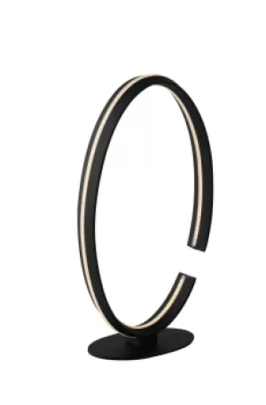 Image of Clarke Integrated LED Circular Table Lamp, Black, 4000K