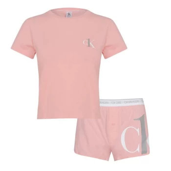 Image of Calvin Klein Short Sleeve Pyjama Set Womens - CountryPink TJU