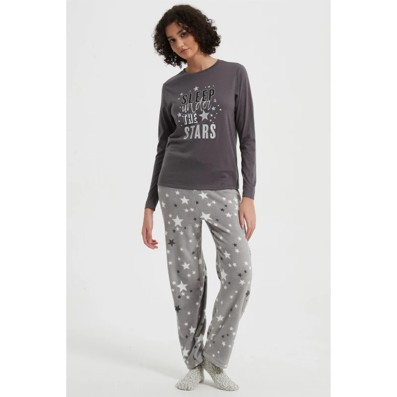 Image of Linea Star Pyjama and Sock Gift Set - Grey Grey 8 - 10