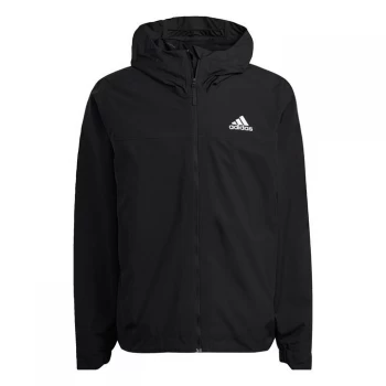 Image of adidas BSC 3-Stripes RAIN. RDY Jacket Mens - Black
