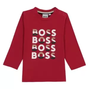 Image of Boss Long Sleeve Multi Tee Infant Boys - Red