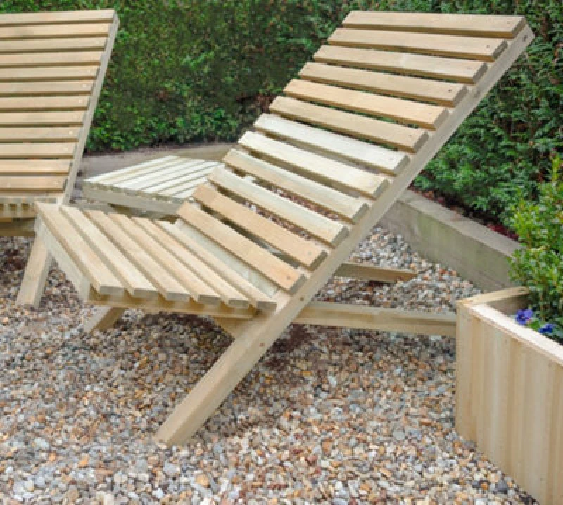Image of Forest Slatted Wooden Garden Chair 2'3 x 3'11 (0.68m x 1.19m)
