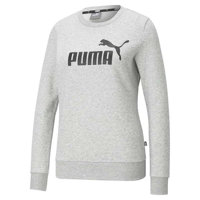 Image of Puma ESS Logo Crew Womens Sweatshirt Gris Female XS