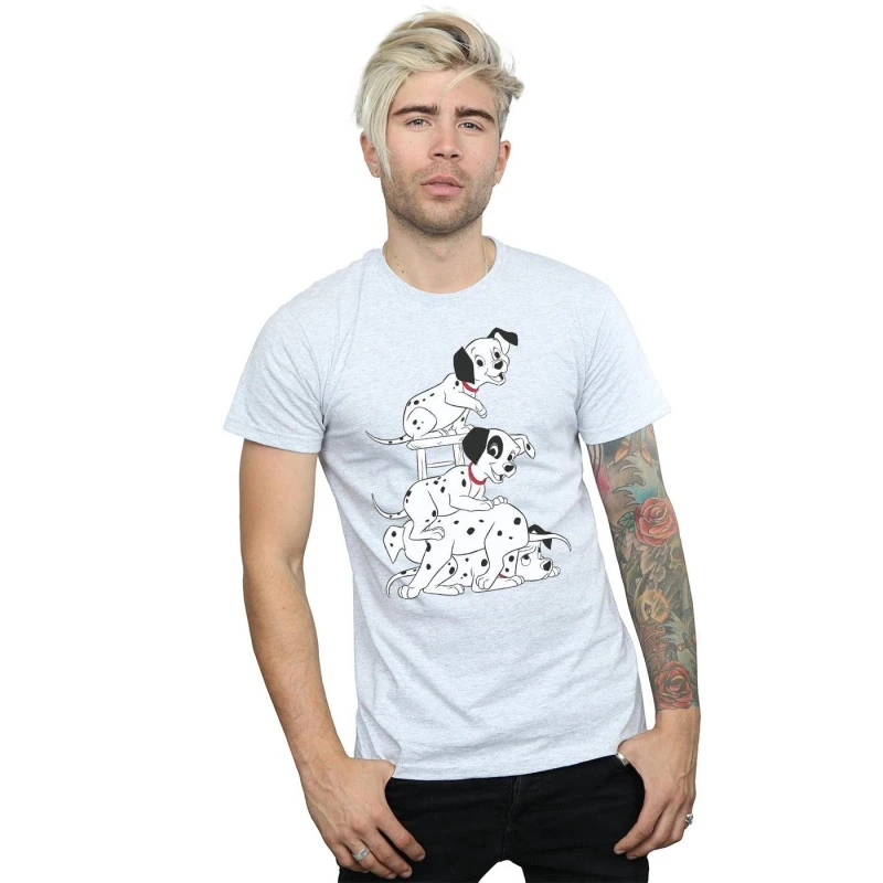 Image of Disney Men 101 Dalmatians Chair T-Shirt in Grey Size: Small Grey S Male 5057736600511