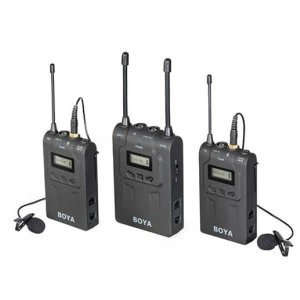 Image of Boya BY WM8 Dual Channel UHF Wireless Microphone System Recorder