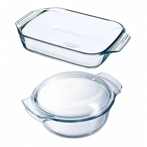 Image of Pyrex Irresistible Roaster & Round Casserole Set