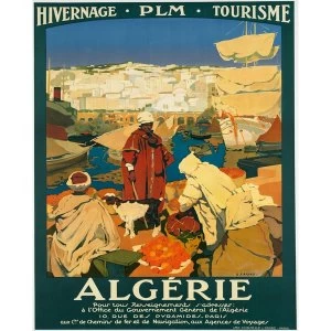 Image of Vintage Metal Sign Retro Advertising Algerie Tourism