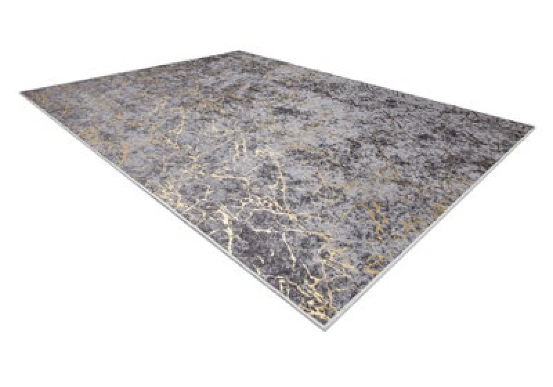 Image of RugsX Miro 11111.2103 Washing Carpet Marble, Glamour Anti Slip - Dark Grey / 80X150 Cm