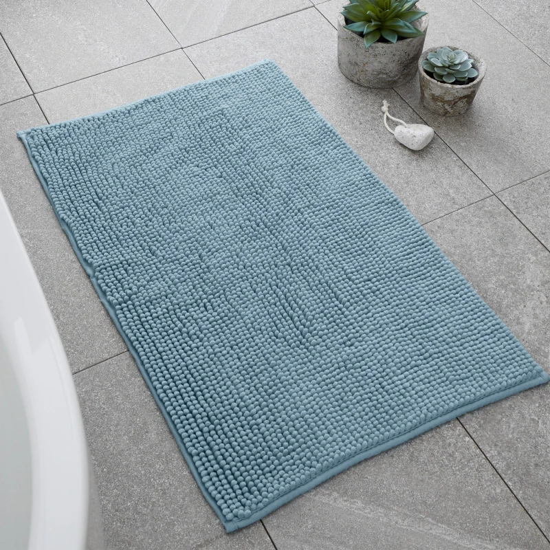 Image of Catherine Lansfield Bobble Super Soft Bath Mat Blue