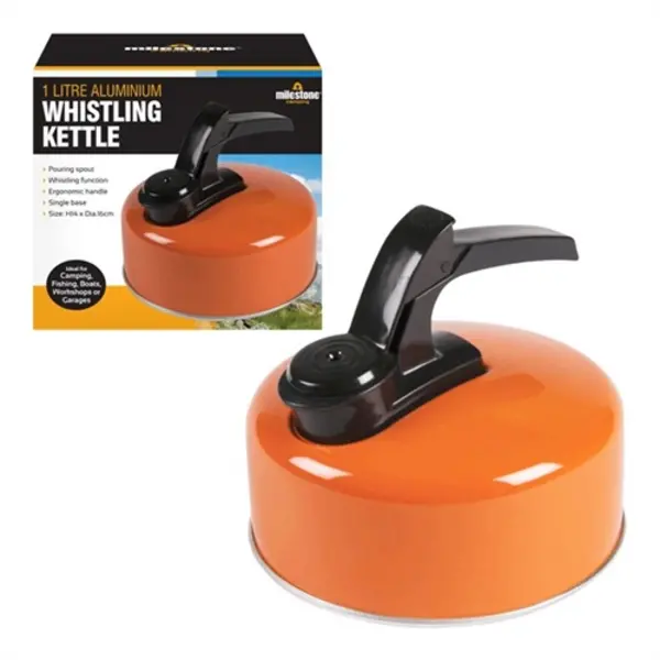 Image of Milestone 1L Aluminium Whistling Camping Kettle 63970