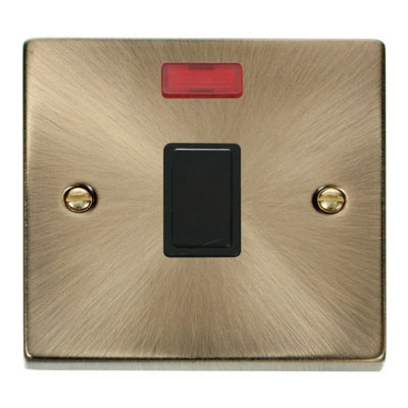 Image of SE Home Antique Brass 1 Gang 20A DP Switch With Neon Gold unisex