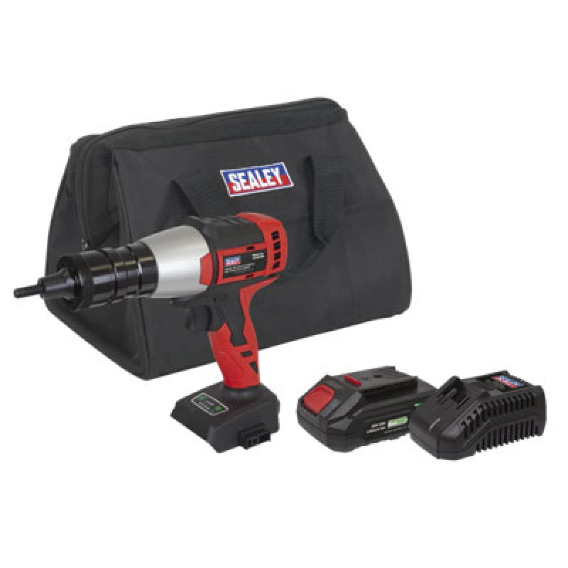 Image of Sealey CP20VNR 20v Cordless Brushless Nut Riveter CP20VNRKIT1 Batteries: 1 x 2ah Li-ion