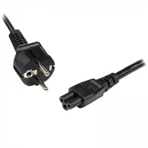 Image of 3 Slot Power Cord - Eu Mains To - Iec320 C5 Power Cord - 0.75mm? Uk
