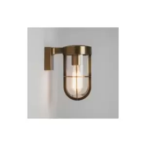 Image of Astro Cabin - 1 Light Outdoor Wall Lantern Antique Brass IP44, E27