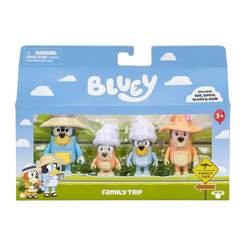 Image of Bluey Bluey S11 Holiday Family Trip 4 Pack