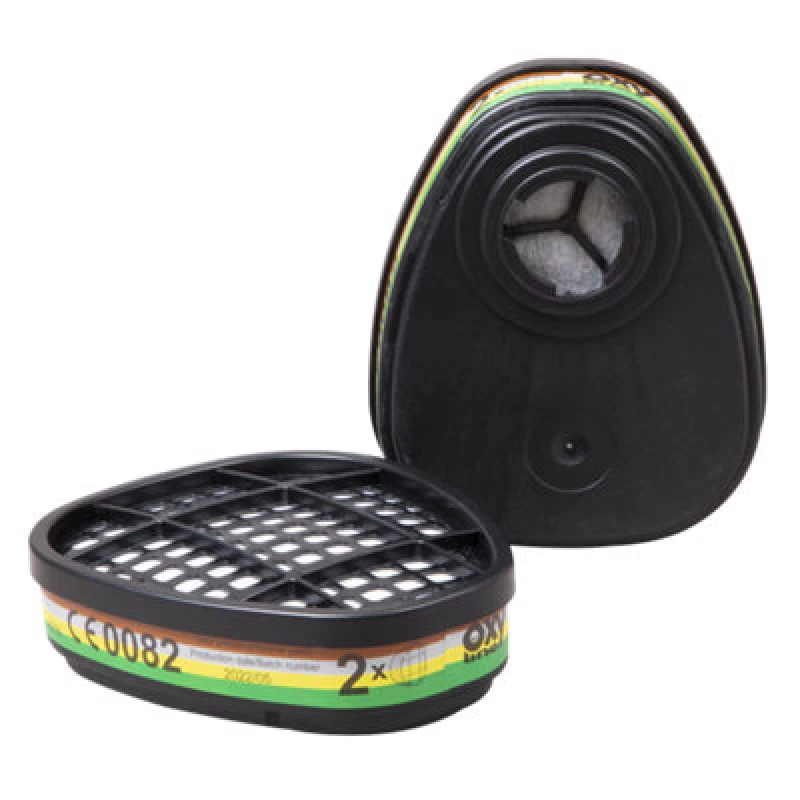 Image of Sealey Worksafe ABEK1 Filter Cartridges for 9000 Respirators 9002 Pack Qty: Pack of 2